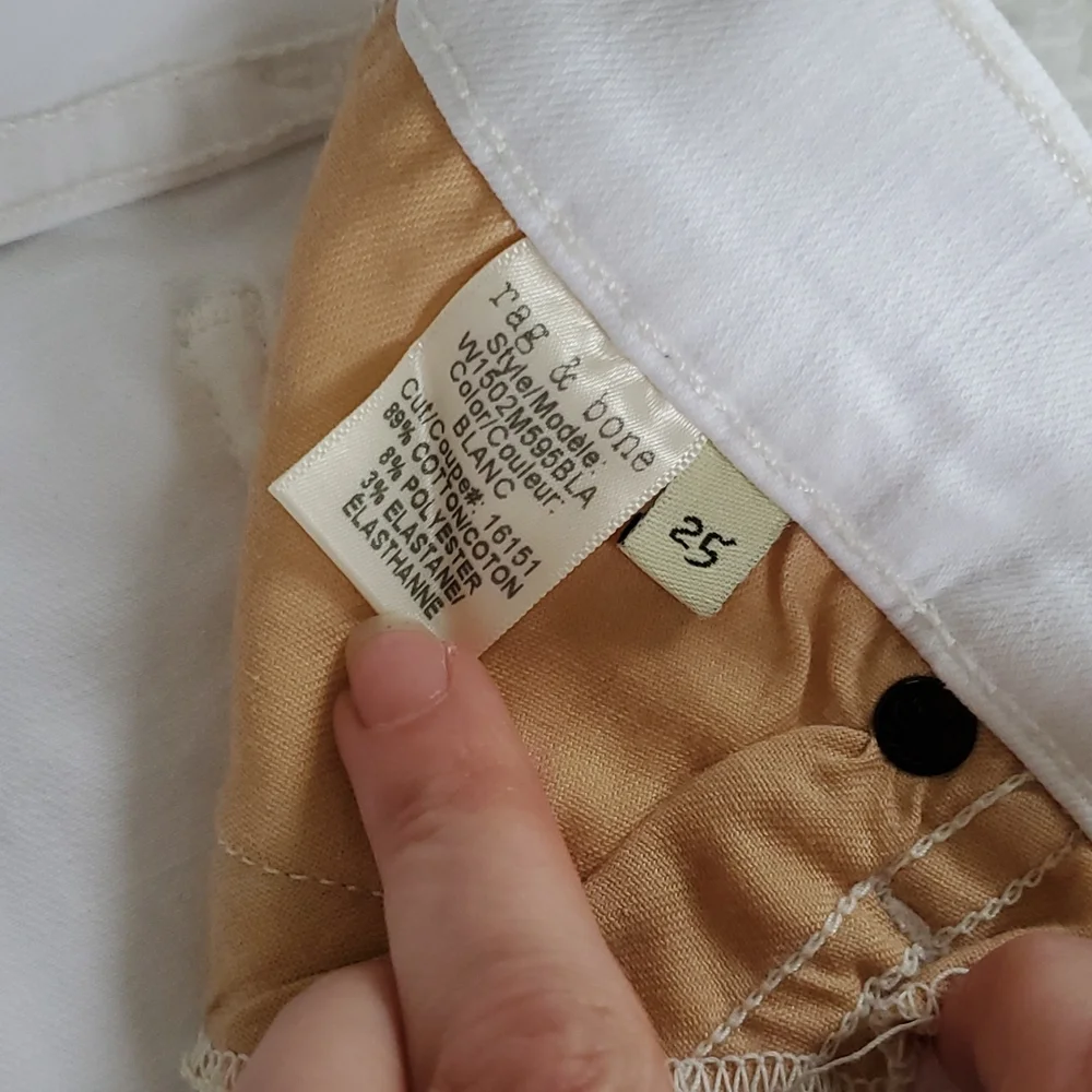 1. Rag & Bone Skinny Jeans Blanc - Picture 7 of 16